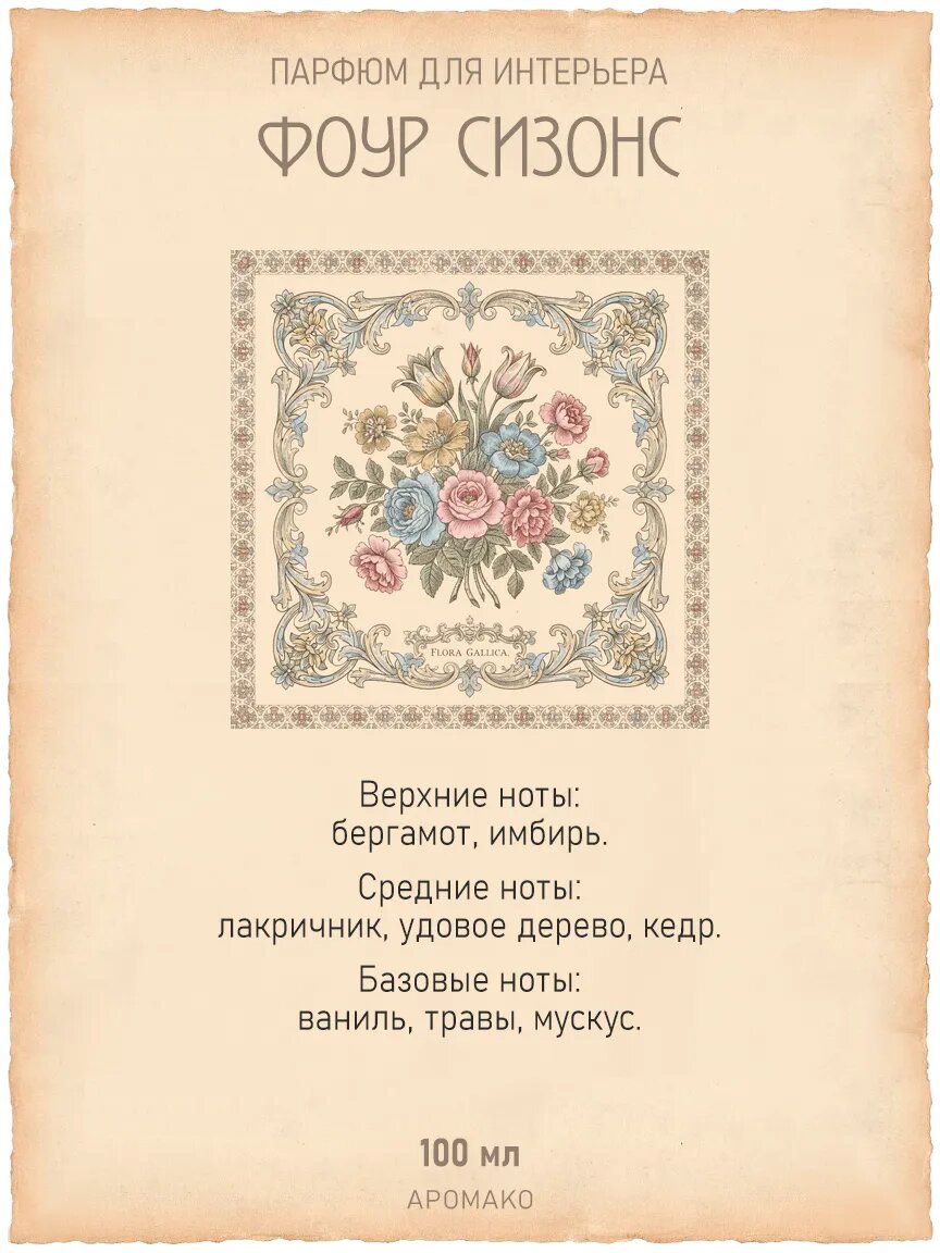 Спрей для дома AromaKo «Фоур Сизонс», 100 мл Premium