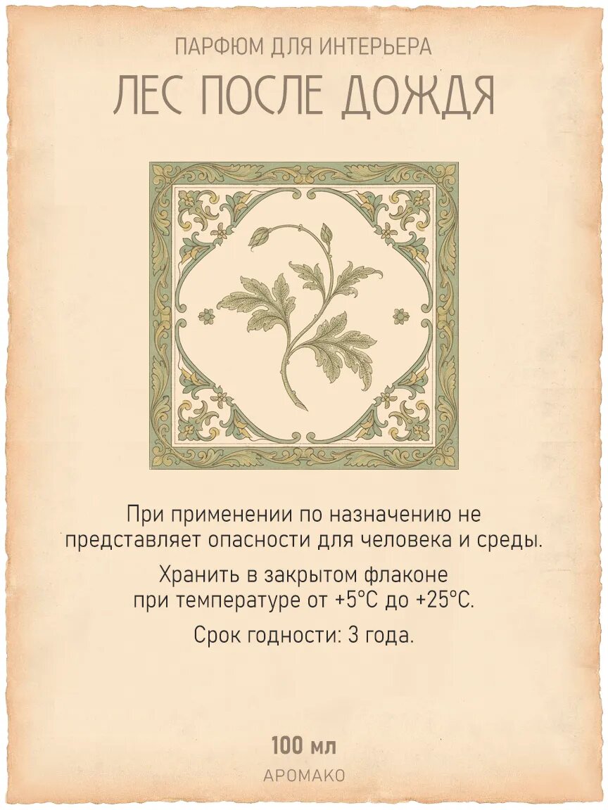 Спрей для дома AromaKo «Лес после дождя», 100 мл Premium