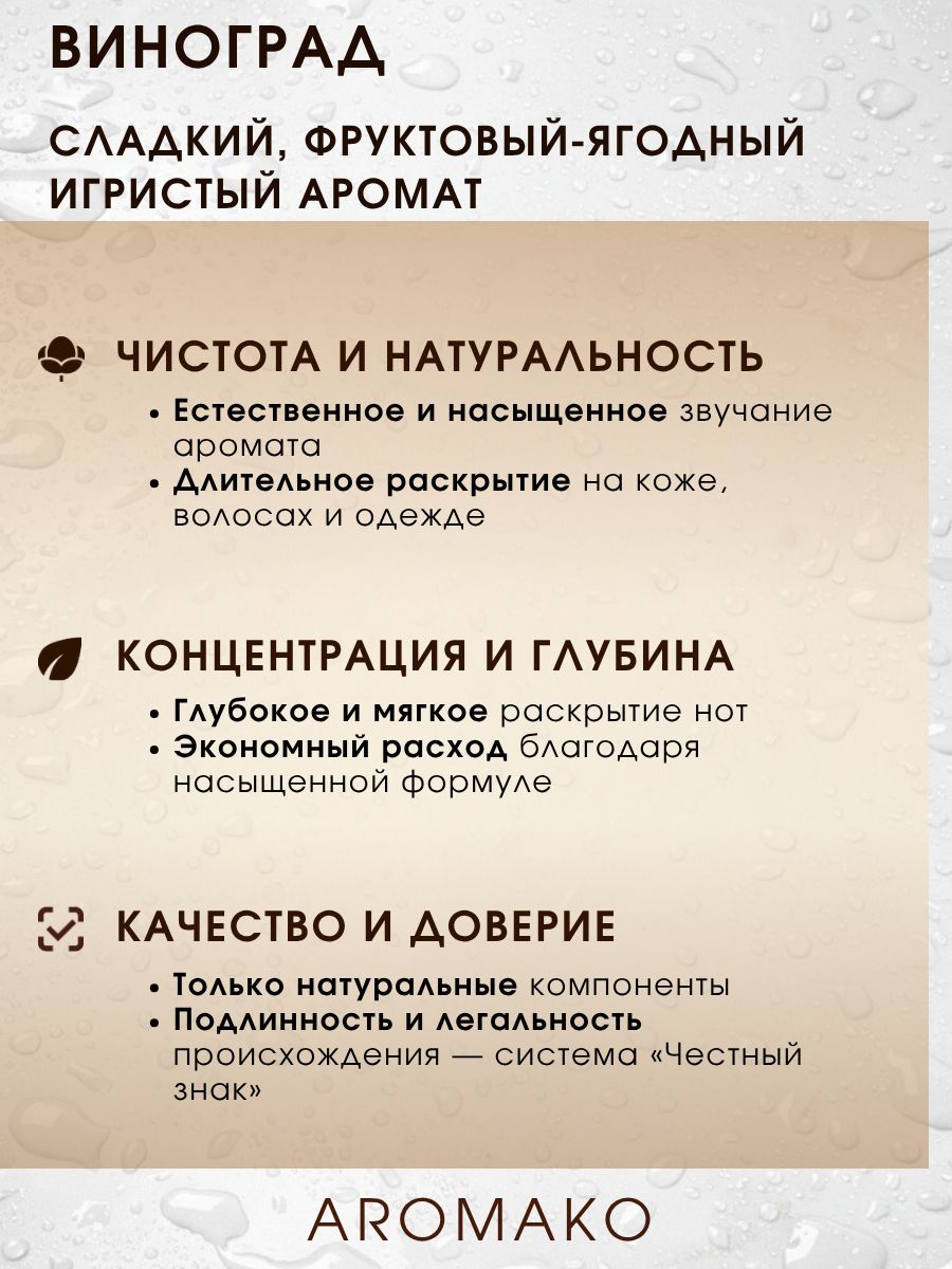 Парфюм — ВИНОГРАД, 15 мл